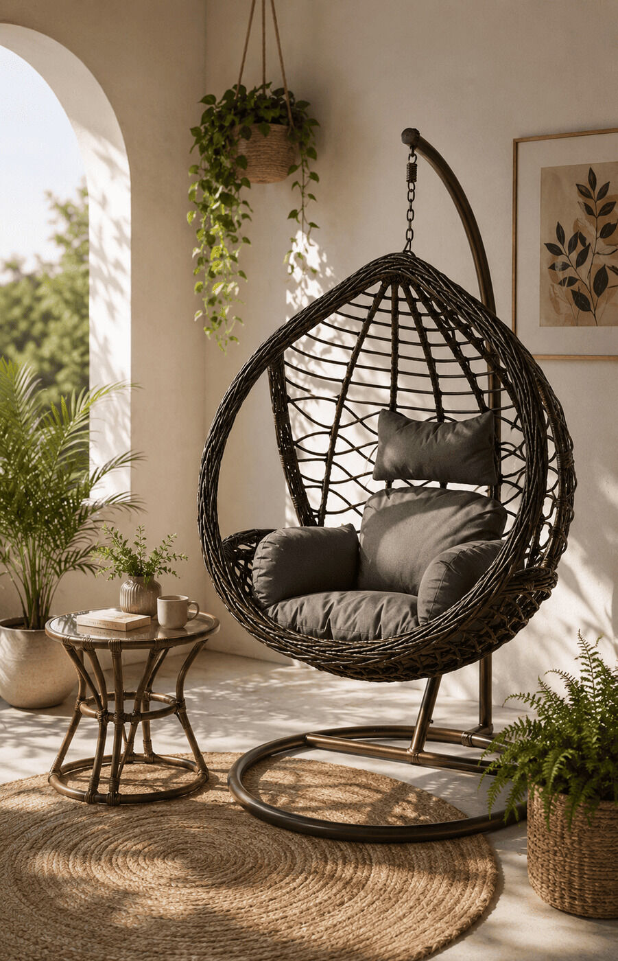 Cocoon Rattan Swing