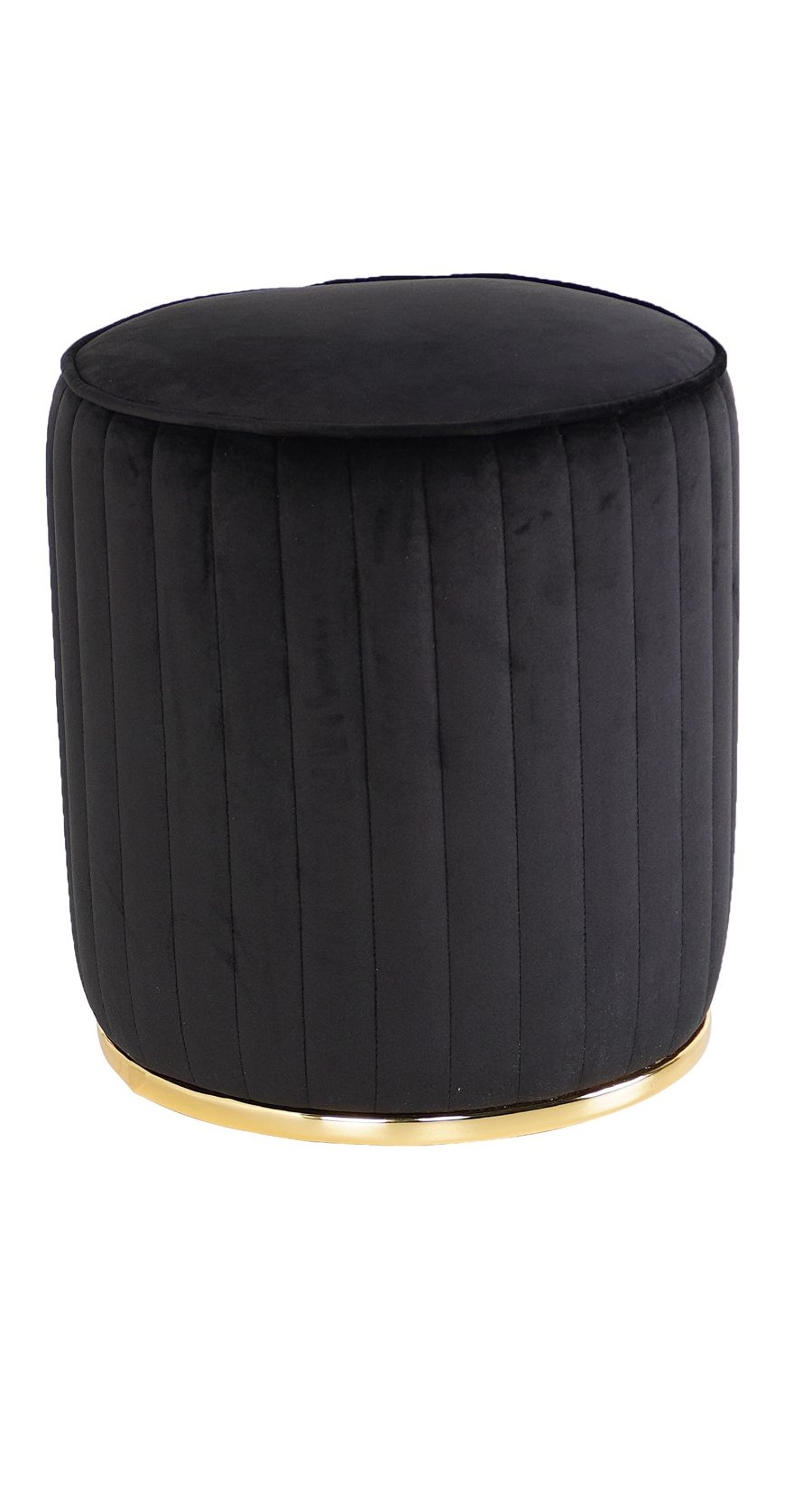 Jet Black Ottoman - Image 2