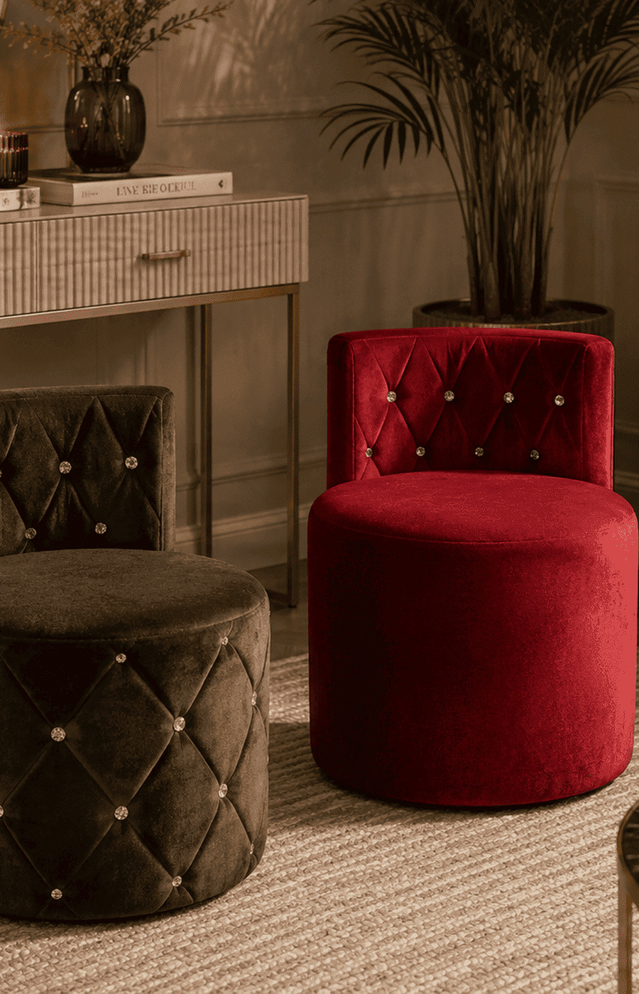 Low Backrest Ottoman Set