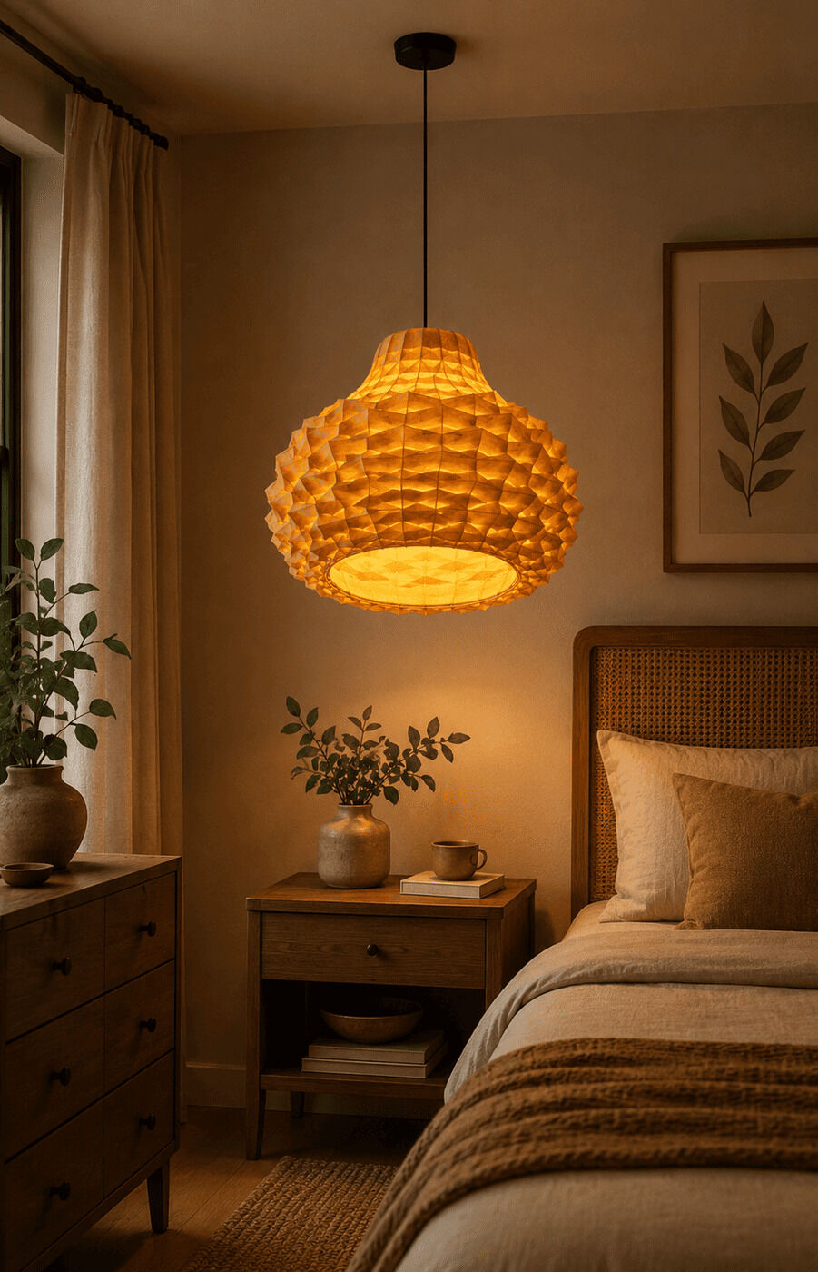 Geometric Bell Hanging Light