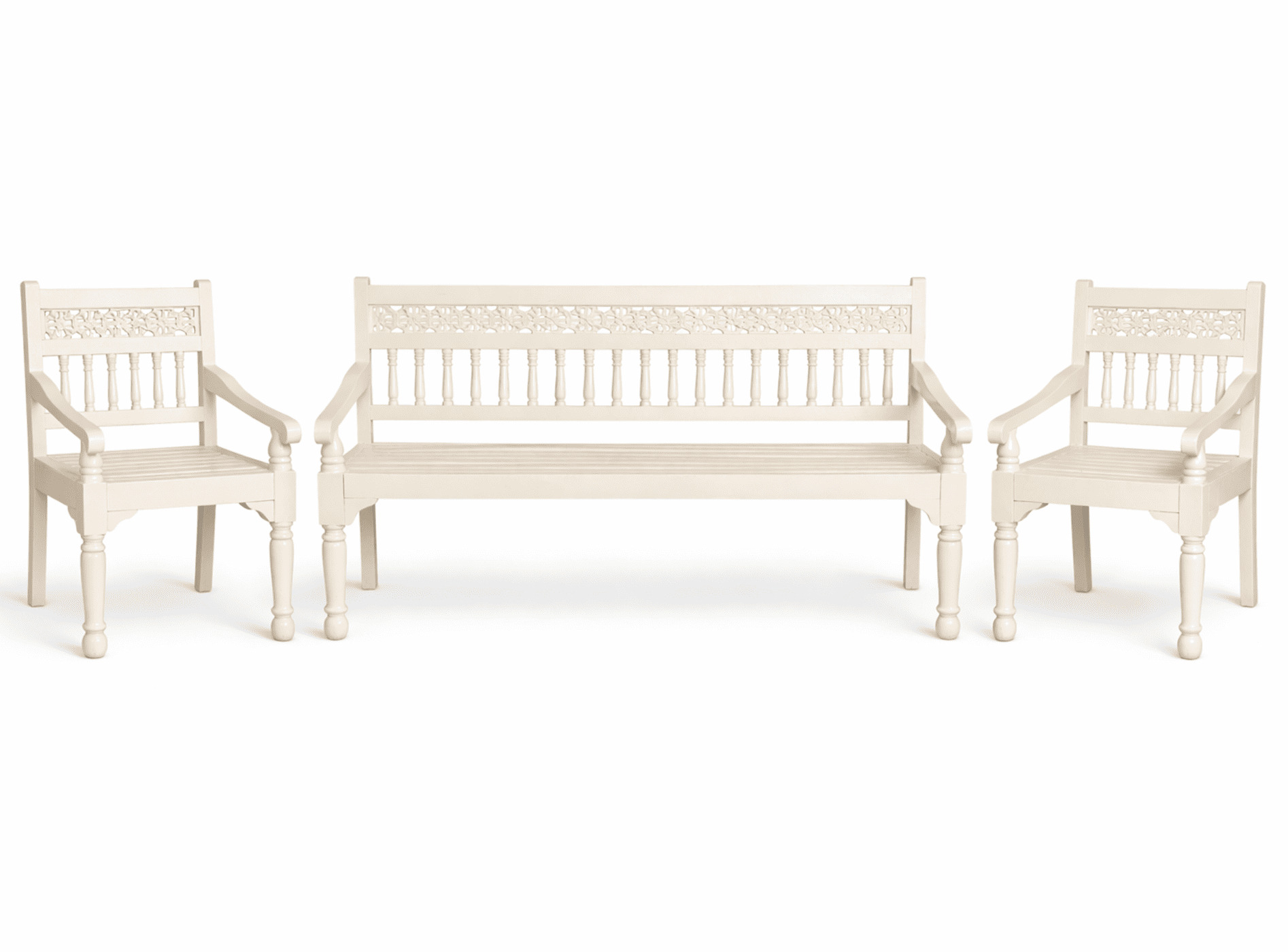 Ivory Bench Set (3+1+1) - Image 2
