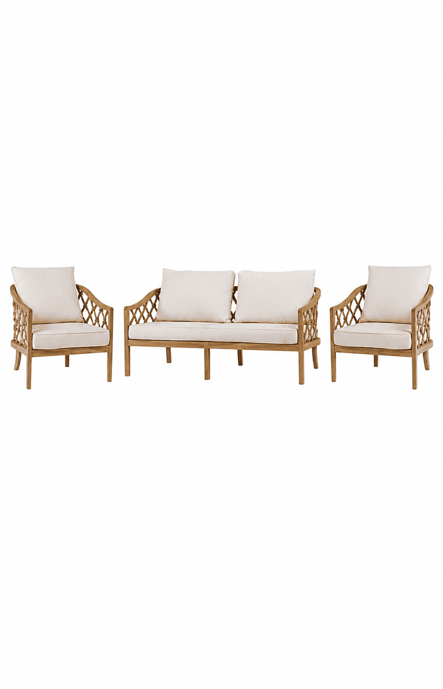 Modern Teak Sofa Set (3+1+1) - Image 2