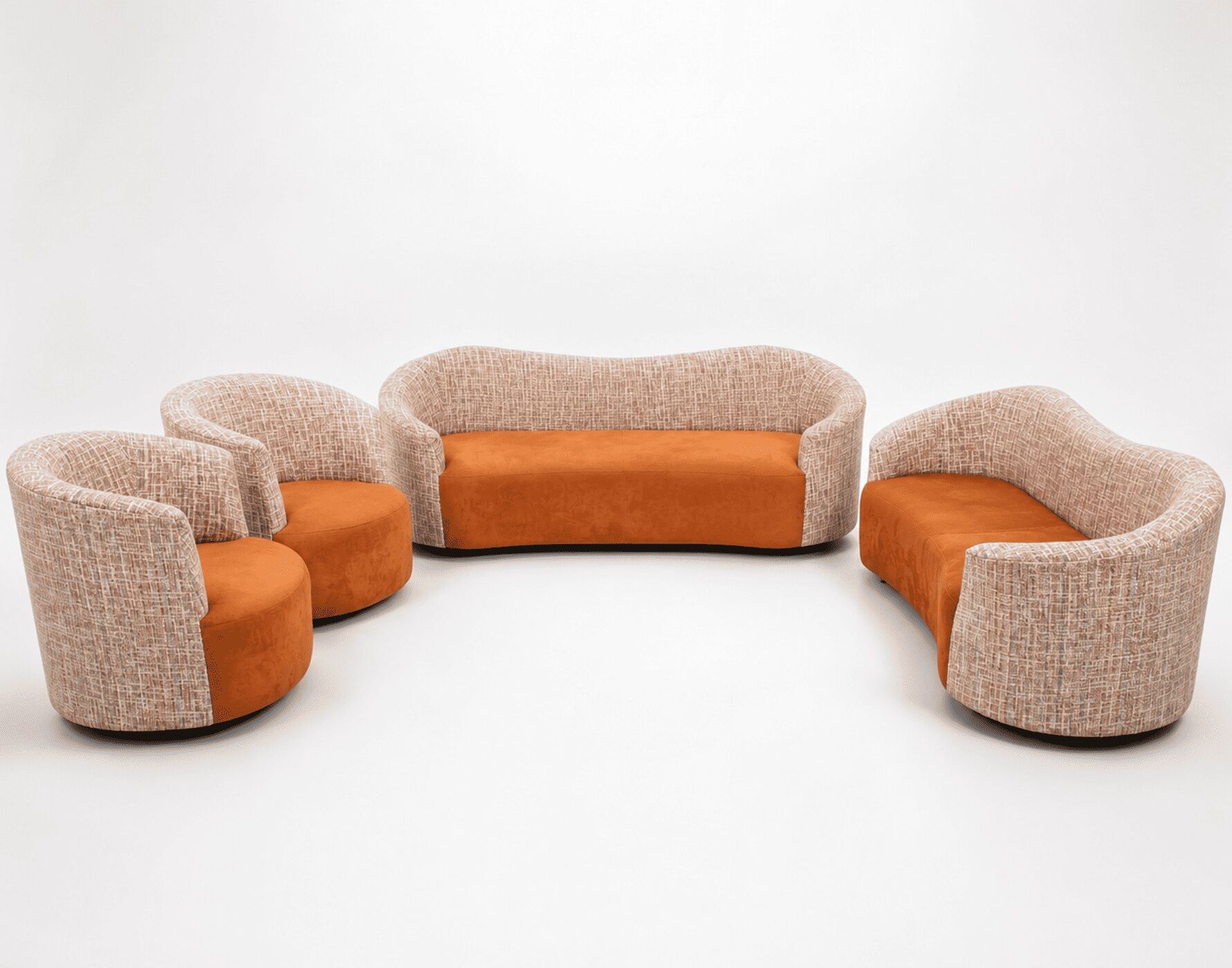Amber Curve Sofa Set (3 + 2 + 1 + 1) - Image 2