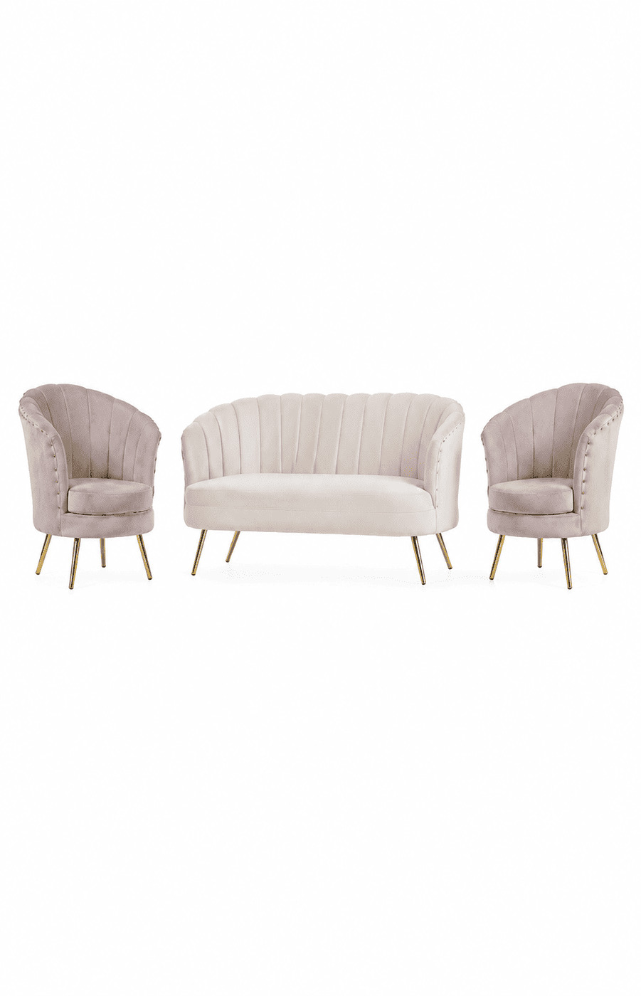 Iconic Tufted Cream Sofa Set - Image 2
