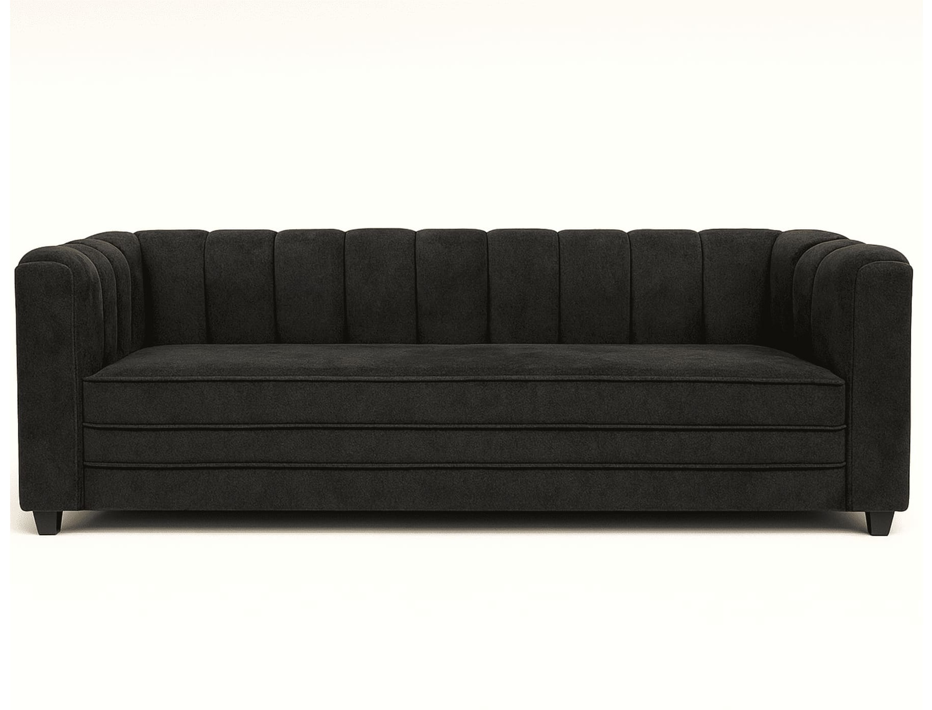 Black Tufted Duo Sofa - Image 2
