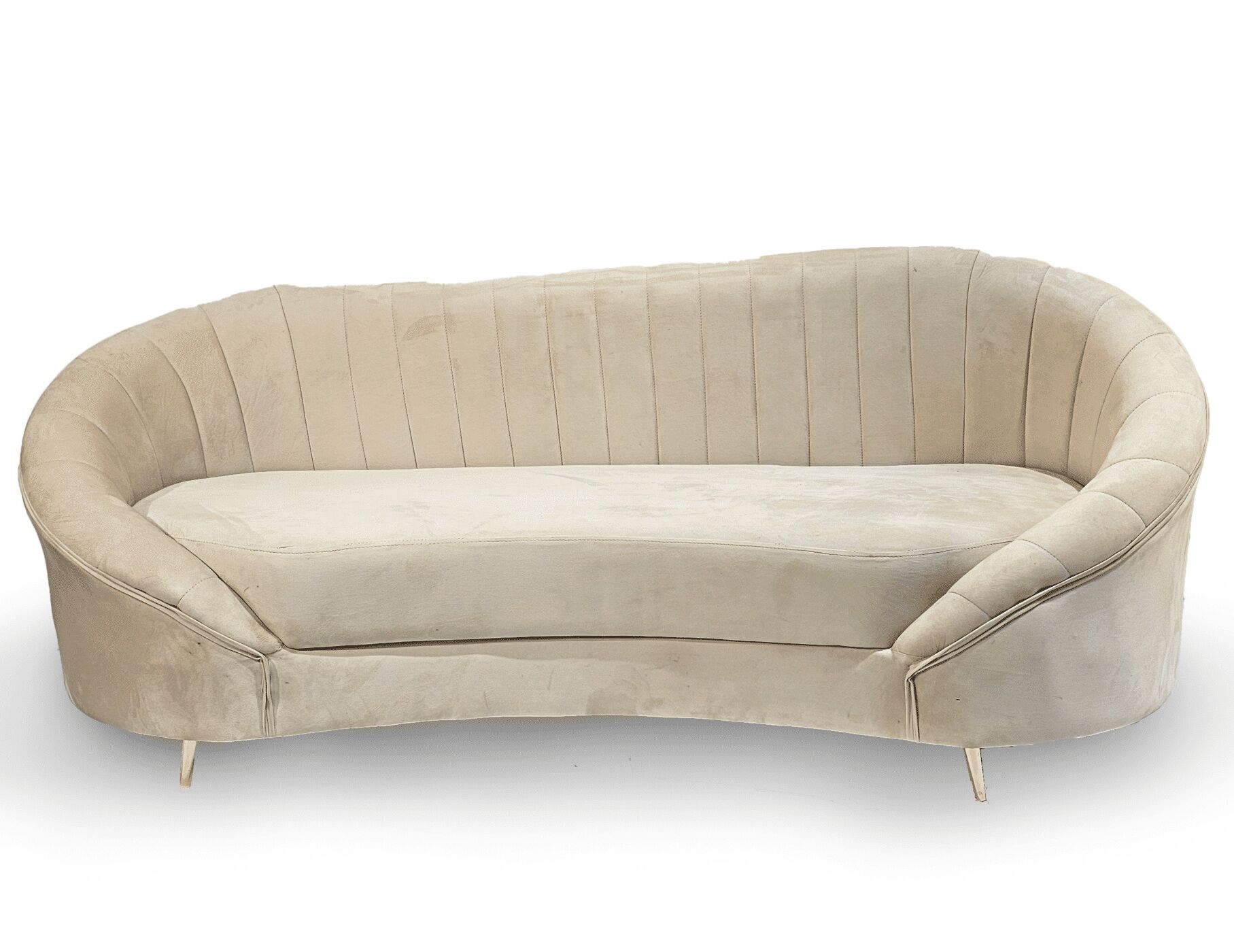 Cream Curve Duo Sofa - Image 2