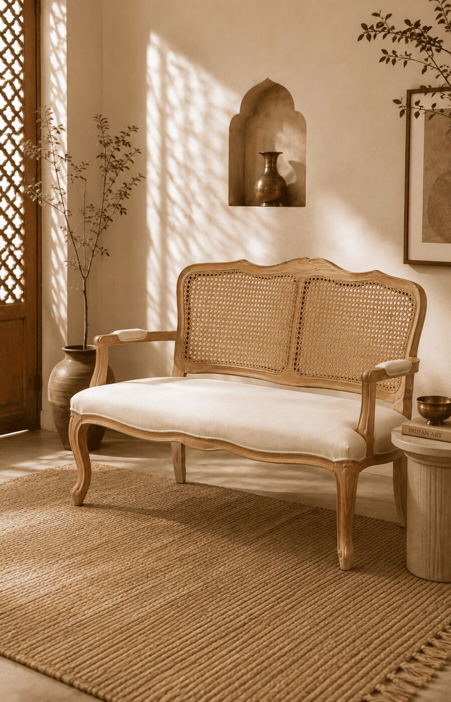 Classic French Cane Sofa