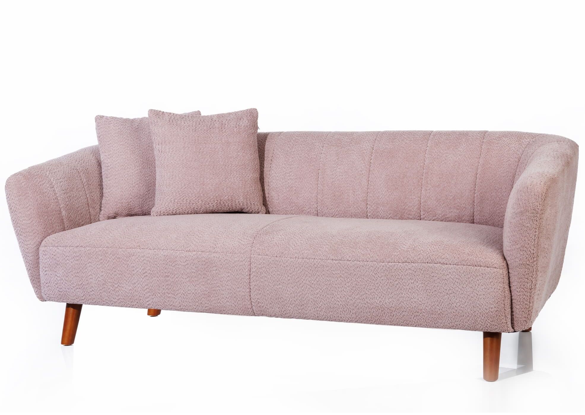 Dusty Cream Plush Sofa - Image 2