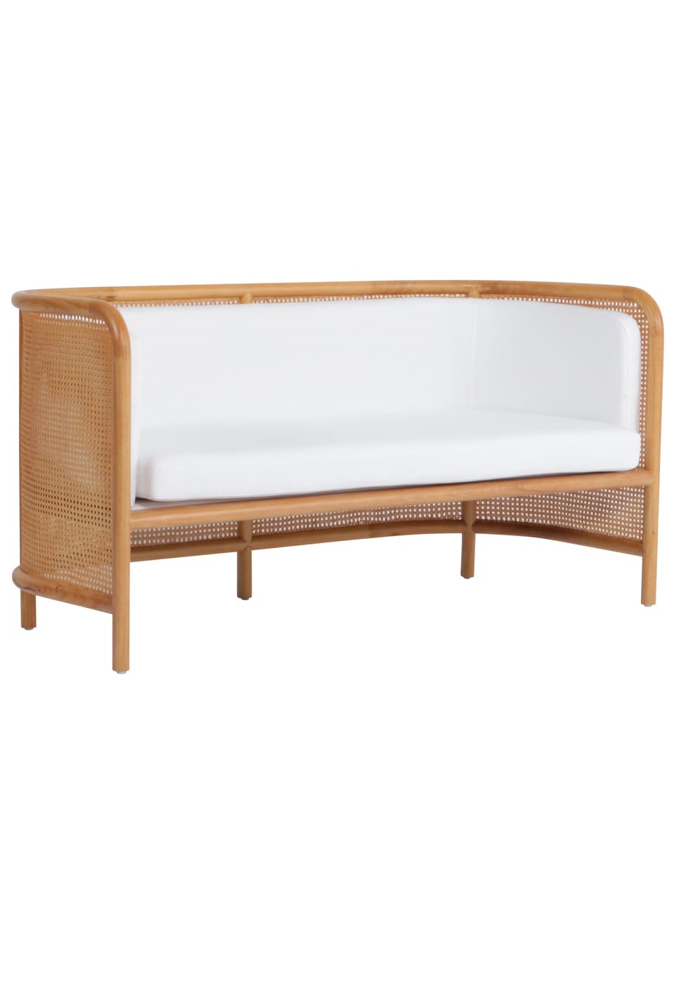 Ivory Rattan Sofa - 3 Seater - Image 2