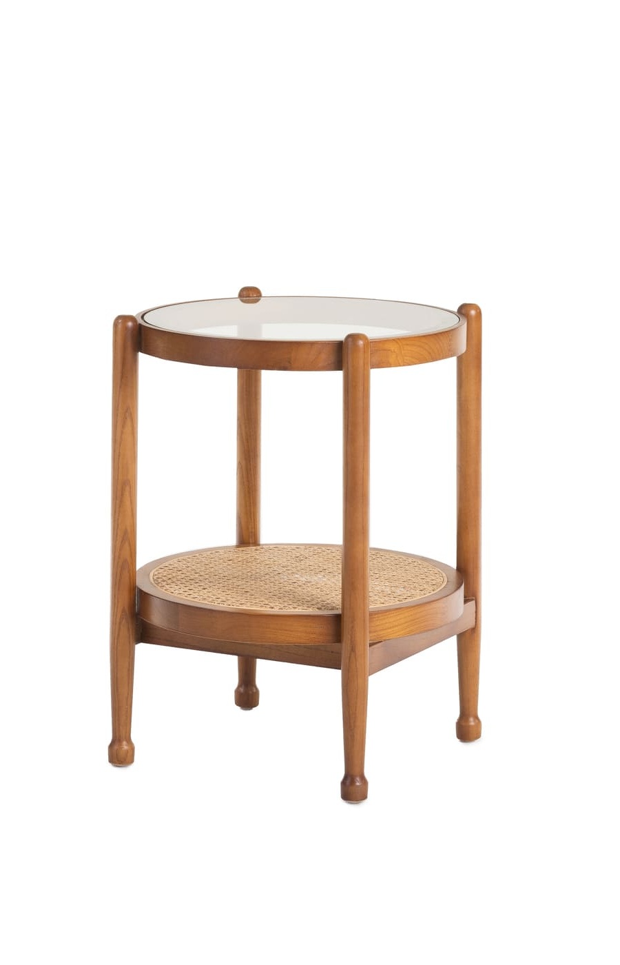 Modern Round Rattan Table - Image 2