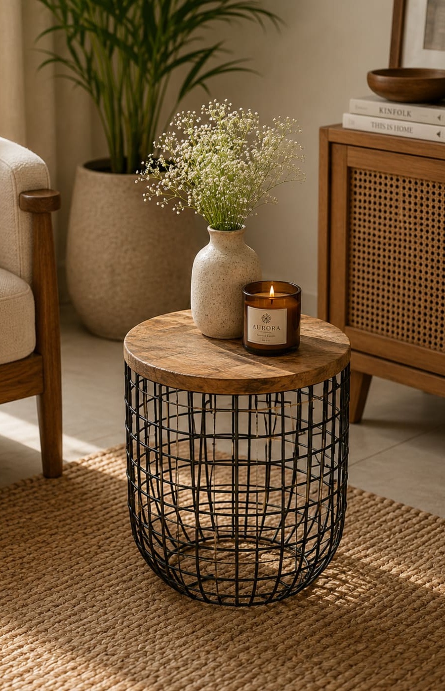 Teakwood Basket Coffee Table