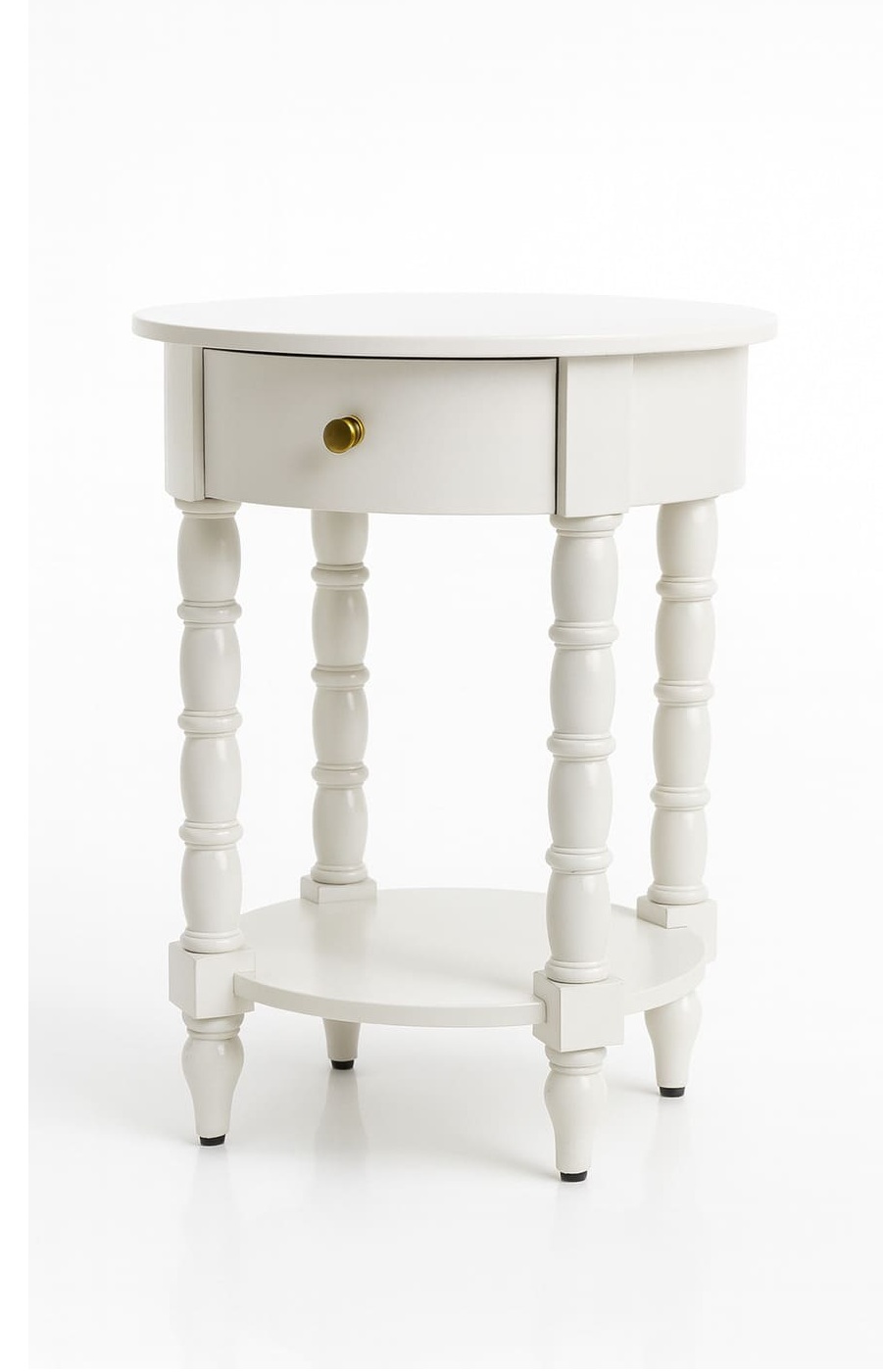 White Drawer Side Table - Image 2