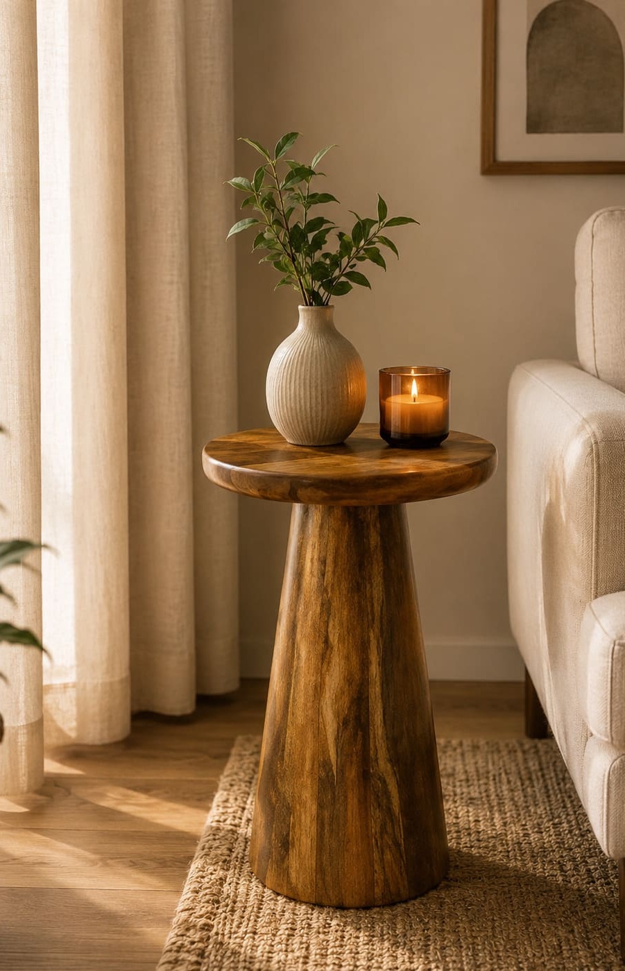 Cone Wood Side Table