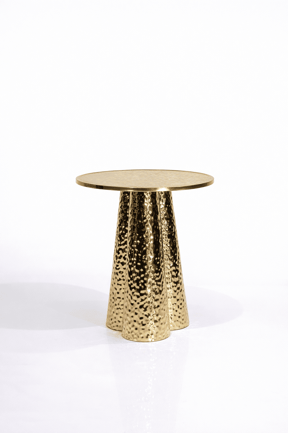 Gold Hammered Side Table - Image 2