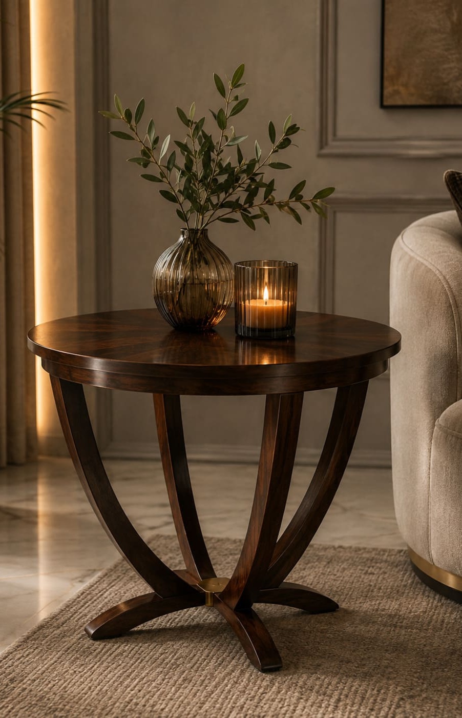 Walnut Finish Coffee Table