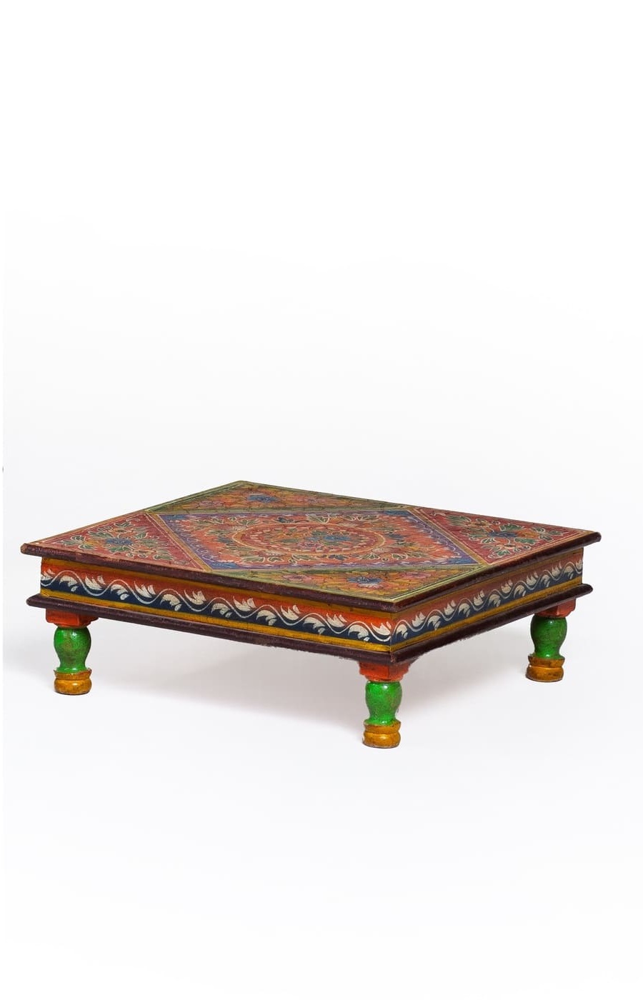 Handprinted Colourful Chowki - Image 2