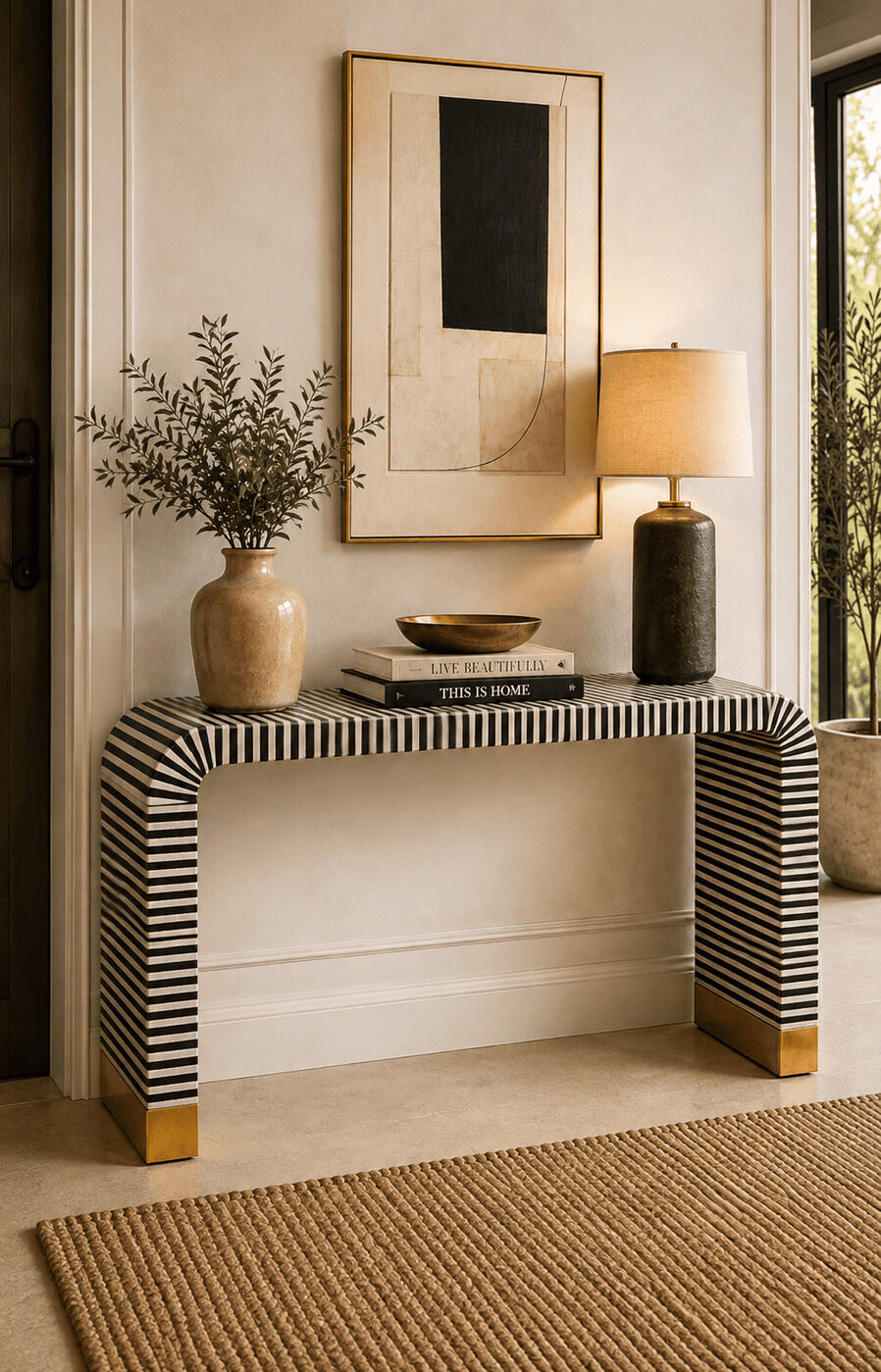 Zebra Console Table