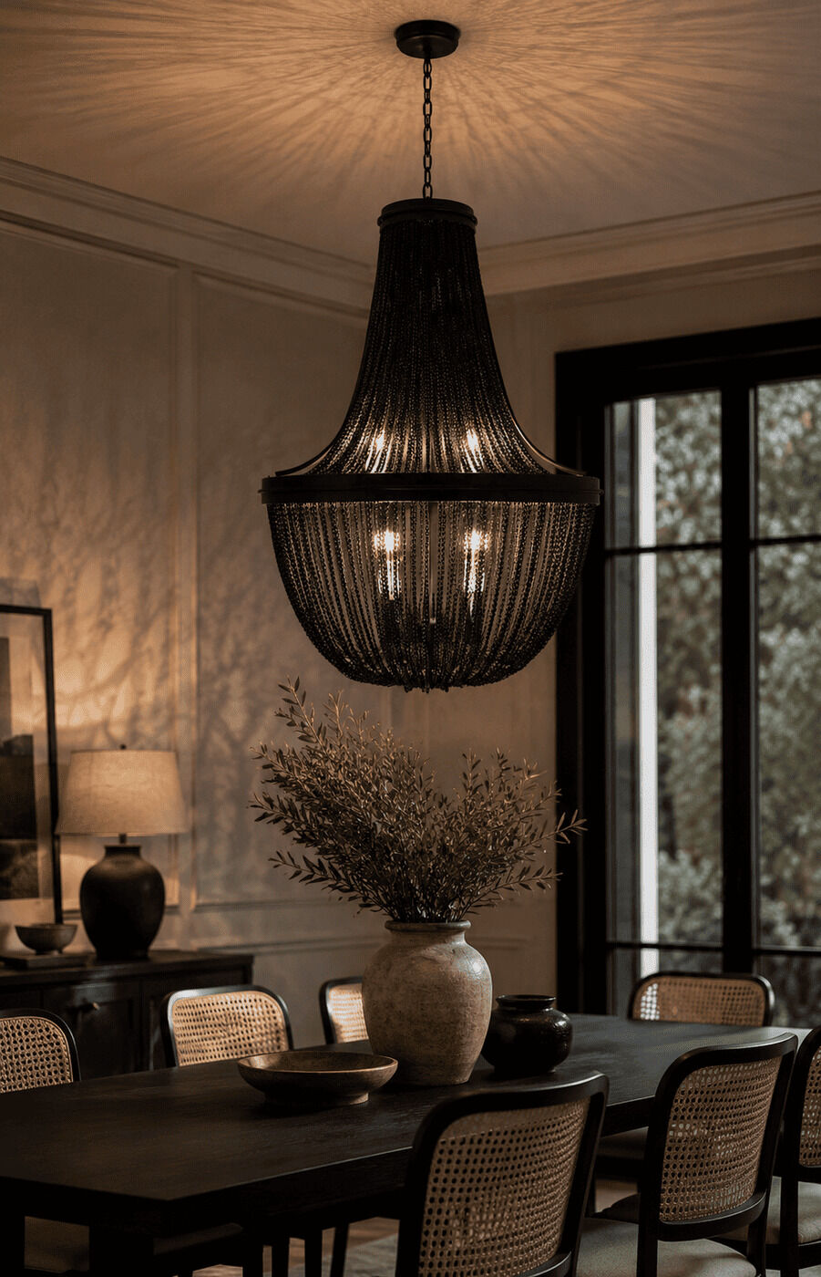 Black Chain Wall Sconce